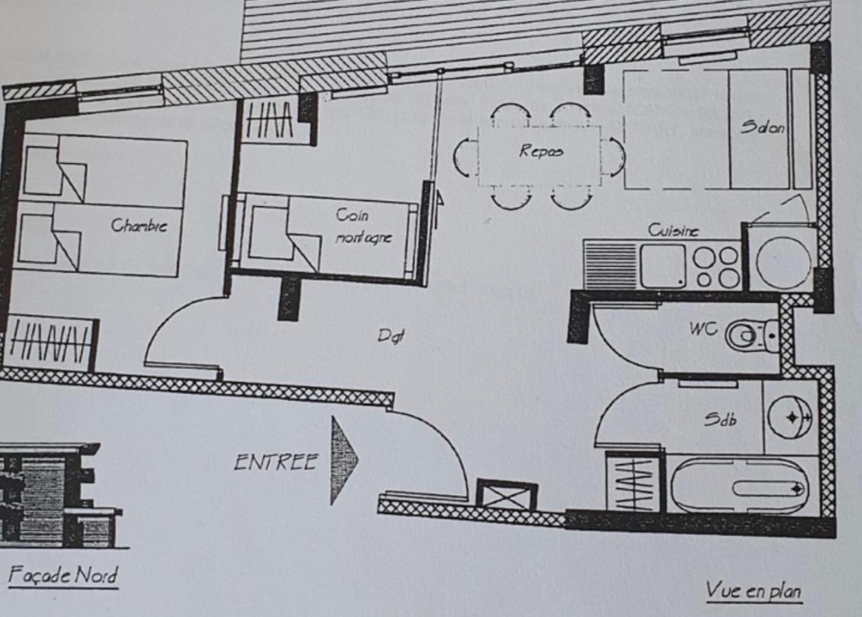 Charmant Appartement Confortable Pour 6 Personnes 40M2 Pied Pistes, Piscine, Wifi, Parking Шамрусс Екстер'єр фото